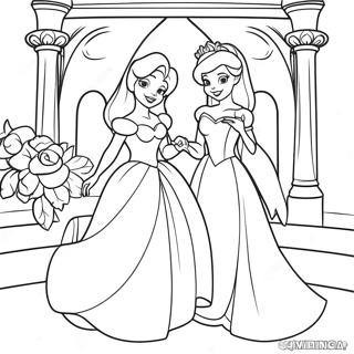 Page A Colorier Mariage De Princesse Disney Envoutante 43563-36252