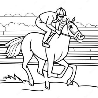 Page A Colorier De Course De Chevaux Derby 43822-36458