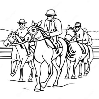 Page A Colorier De Course De Chevaux Derby 43822-36459