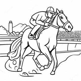 Page A Colorier De Course De Chevaux Derby 43822-36460