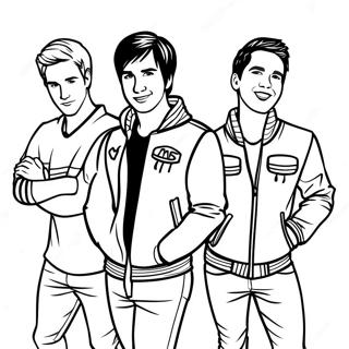 Big Time Rush Pages À Colorier