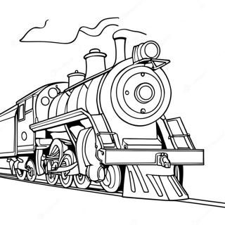 Locomotive À Vapeur Polar Express Pages À Colorier