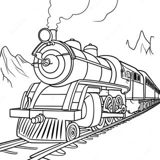 Page A Colorier De La Locomotive Du Polar Express 43872-36502