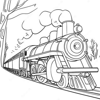 Page A Colorier De La Locomotive Du Polar Express 43872-36503