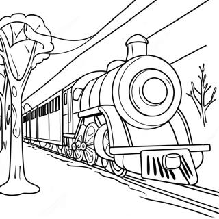 Page A Colorier Dun Train Du Polar Express Fantaisiste 43873-36495