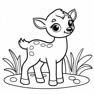 Mignonne Petite Biche A Colorier 43893-36510