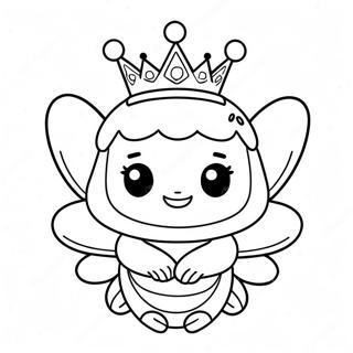 Mignonne Reine Des Abeilles Lol Avec Une Couronne Etincelante A Colorier 43933-36545