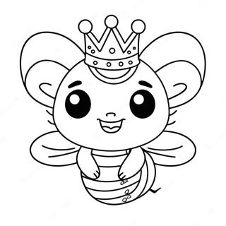 Mignonne Reine Des Abeilles Lol Avec Une Couronne Etincelante A Colorier 43933-36546