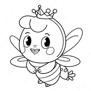 Mignonne Reine Des Abeilles Lol Avec Une Couronne Etincelante A Colorier 43933-36547