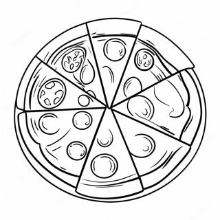 Page A Colorier De Delicieuse Pizza Avec Garnitures 44003-36611