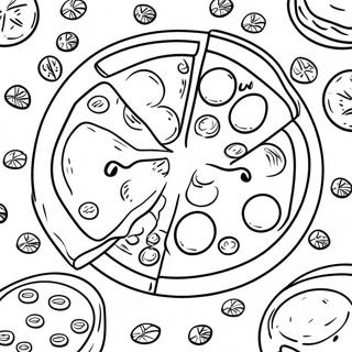 Page A Colorier De Delicieuse Pizza Avec Garnitures 44003-36612