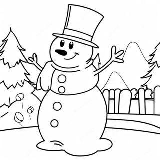 Page A Colorier De Frosty Le Bonhomme De Neige 44032-36624