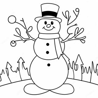 Page A Colorier De Frosty Le Bonhomme De Neige Joyeux 44033-36625