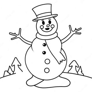 Page A Colorier De Frosty Le Bonhomme De Neige Joyeux 44033-36626