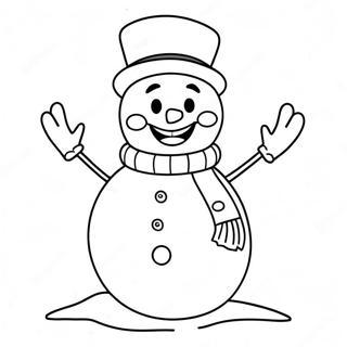 Page A Colorier De Frosty Le Bonhomme De Neige Joyeux 44033-36627