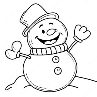 Page A Colorier De Frosty Le Bonhomme De Neige Joyeux 44033-36628