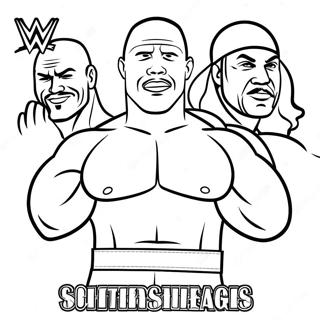 Superstars De La Wwe En Action Page A Colorier 44063-36649