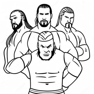 Superstars De La Wwe En Action Page A Colorier 44063-36651