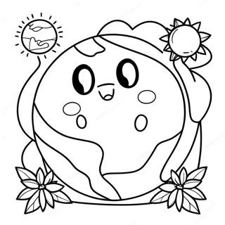 Page A Colorier De La Journee De La Terre Mignonne 44072-36656