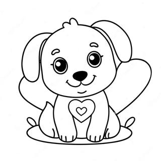 Page A Colorier De La Saint Valentin Pour Les Chiens 44082-36666