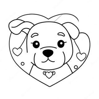 Page A Colorier De La Saint Valentin Pour Les Chiens 44082-36667