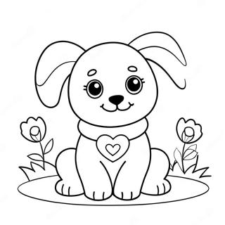 Page A Colorier De La Saint Valentin Pour Les Chiens 44082-36668