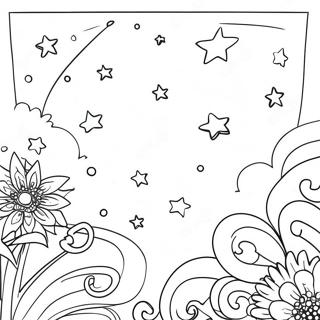 Etoiles Scintillantes Dans Le Ciel Nocturne Page A Colorier 44093-36677