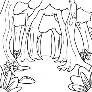 Forêt Enchantée Pages À Colorier