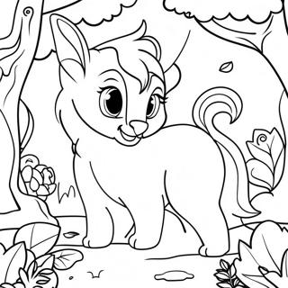 Creatures Magiques Dans La Foret Enchantee Page A Colorier 44103-36685