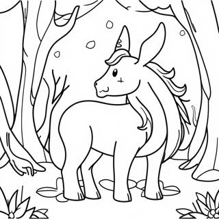 Creatures Magiques Dans La Foret Enchantee Page A Colorier 44103-36687