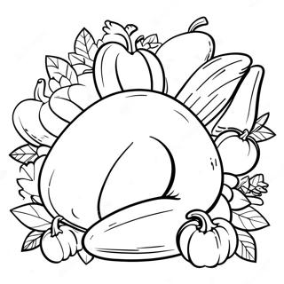 Page A Colorier De Corne Dabondance De Thanksgiving 44152-36715