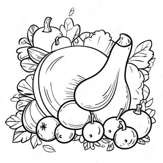 Page A Colorier De Corne Dabondance De Thanksgiving 44152-36716