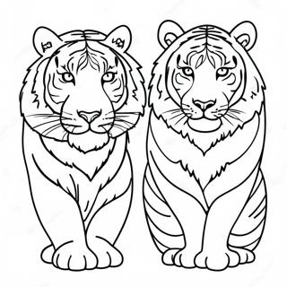 Page A Colorier De Tigres Majestueux En Danger 44163-36729