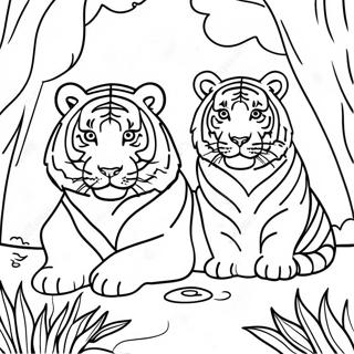 Page A Colorier De Tigres Majestueux En Danger 44163-36731