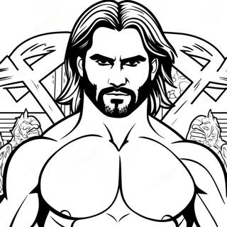 Seth Rollins Wwe Pages À Colorier