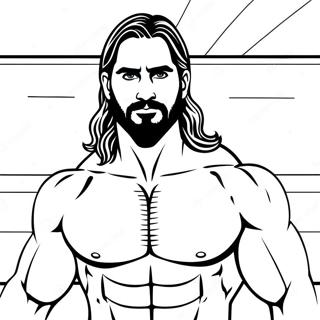 Page A Colorier De Seth Rollins En Action 44233-36787