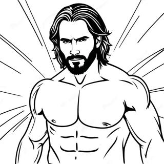 Page A Colorier De Seth Rollins En Action 44233-36788