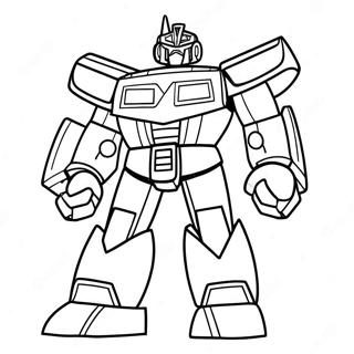 Mighty Megazord En Action Page A Colorier 44413-36929