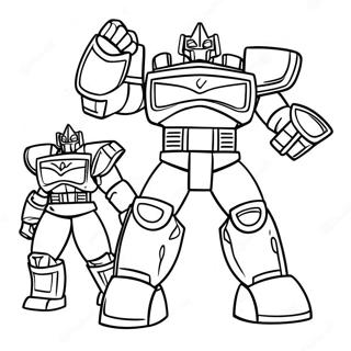 Mighty Megazord En Action Page A Colorier 44413-36930