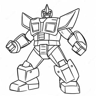 Mighty Megazord En Action Page A Colorier 44413-36931