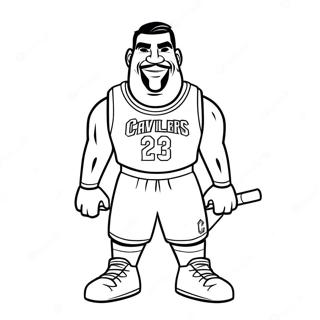 Page A Colorier De La Mascotte Des Cleveland Cavaliers 44483-36989