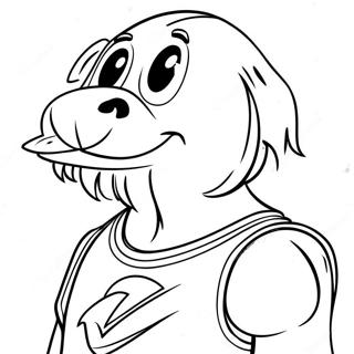 Page A Colorier De La Mascotte Des Cleveland Cavaliers 44483-36990