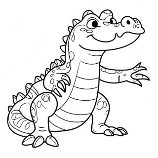 Page A Colorier De Crocodile Effrayant 44502-37003