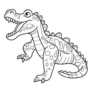 Page A Colorier De Crocodile Effrayant 44502-37004