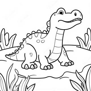 Page A Colorier De Crocodile Feroce Dans Le Marais 44503-37007