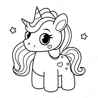 Page A Colorier De Rainbocorn Mignon Avec Une Corne Scintillante 44553-37038