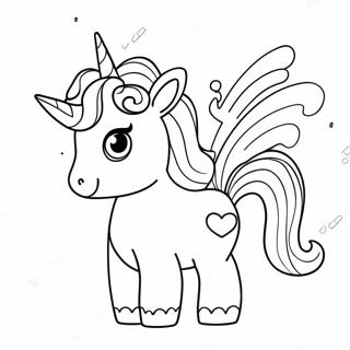 Page A Colorier De Rainbocorn Mignon Avec Une Corne Scintillante 44553-37039