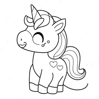 Page A Colorier De Rainbocorn Mignon Avec Une Corne Scintillante 44553-37040