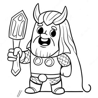 Page A Colorier Thor Avec Un Marteau 44563-37049