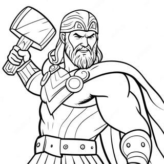 Page A Colorier Thor Avec Un Marteau 44563-37052